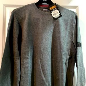 Barbour IntL Mens Throttle Crew Charcoal Design